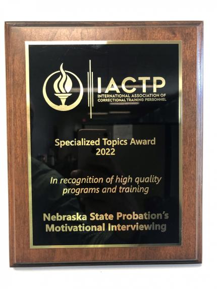 Probation’s Motivational Interviewing Wins National Award