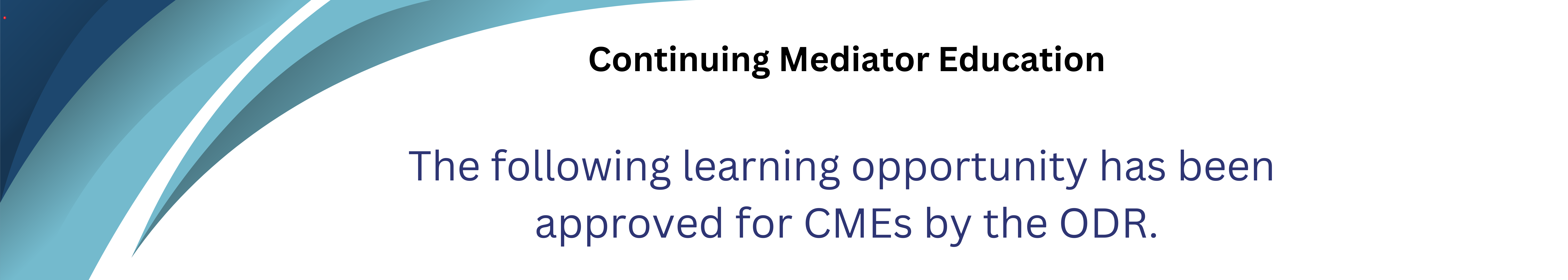 A learning opportunity approved for CMEs