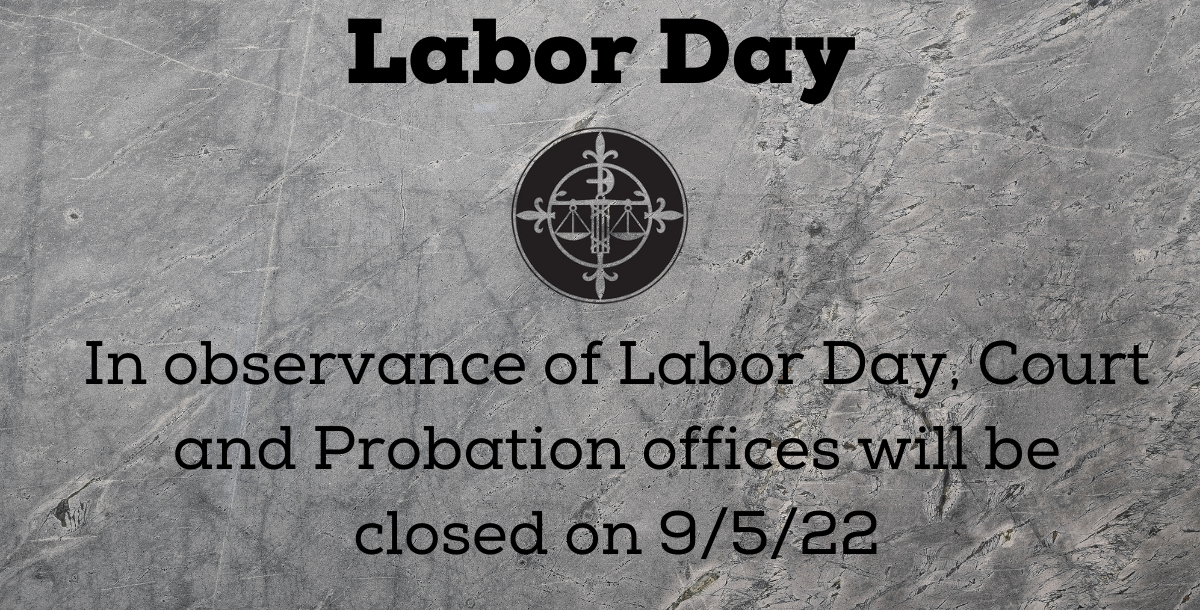 Labor Day closure notice