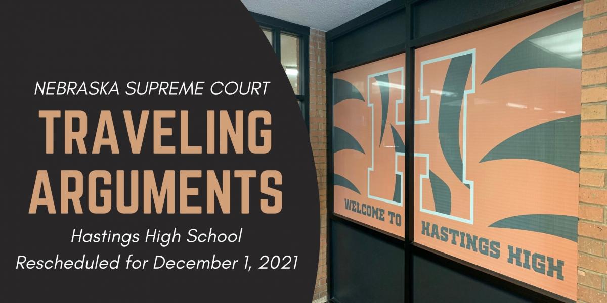 Nebraska Supreme Court to Hear Arguments at Hastings High School December 1