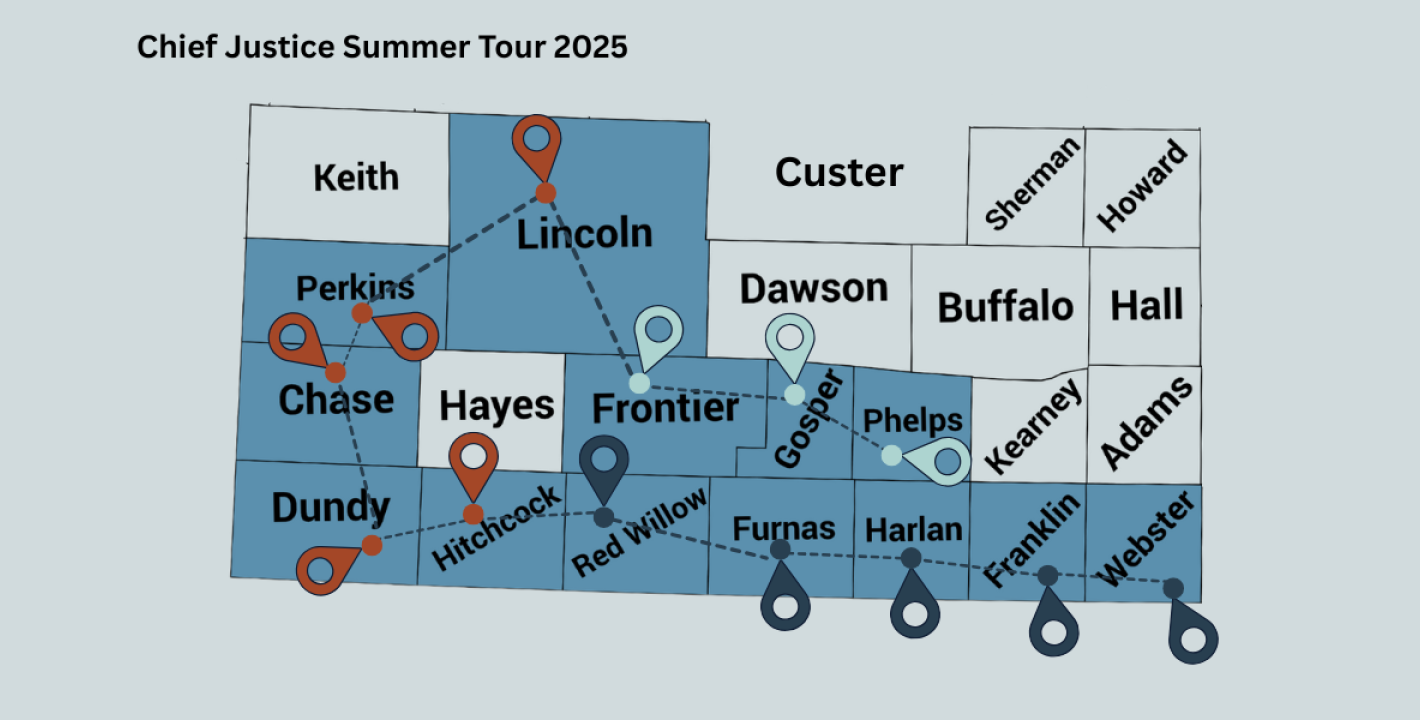 Chief Justice Funke to Lead 2025 Summer Tour of Southwest Nebraska from August 11-13