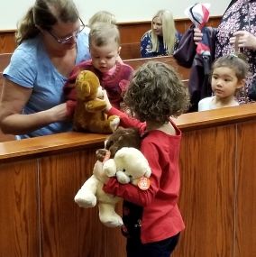 Adoption Day Sharing Teddy Bears