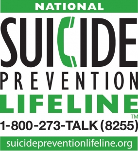 National Suicide Prevention Lifeline 1-800-273-TALK (8255) suicidepreventionlifeline.org