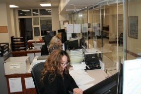 Court clerks at work at night court