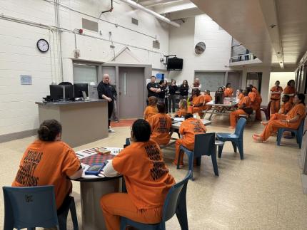 Comedian Mark Lundholm visited Douglas County Corrections