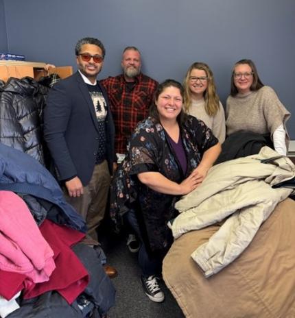 Photo L to R: Chief Probation Officer Damon Strong, Problem-Solving Court Coordinator Rob Owens, Probation Supervisor Lindsay McGraw, Probation Supervisor Morgan Fitzgerald, and Chief Deputy Probation Officer Jennifer Finigan.