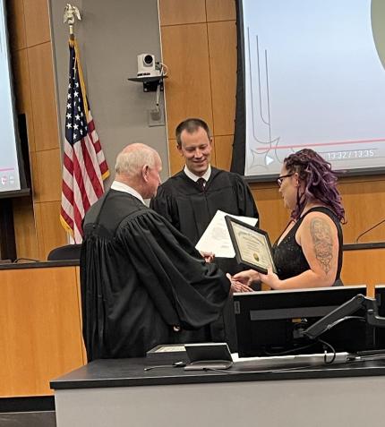 Judge John A. Colborn with graduate