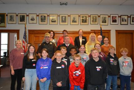 Pawnee County Court officials, including Judge Rick Smith, Clerk Magistrate LaRita Weber and Assistant Clerk Julie Kuhl, hosted Law Day for fifth-grade students from Pawnee City, Humboldt-Table Rock-Steinauer (HTRS) and Lewiston Schools on Friday, April 19, 2024.