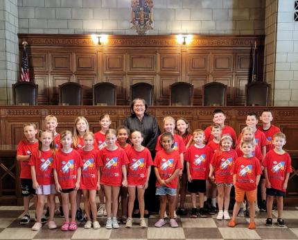 children in courtroom