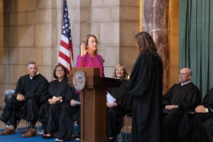 Judge Freeman taking Oath of Office